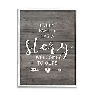 Stupell Industries Every Family Has A Story, 11 x 14, Framed Wall Art, Multi, large