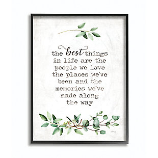 Stupell Industries The Best Things In Life Are People Plants Typography, 11 x 14, Framed Wall Art, Multi, rollover