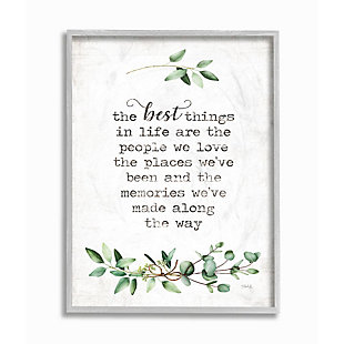 Stupell Industries The Best Things In Life Are People Plants Typography, 11 x 14, Framed Wall Art, Multi, large