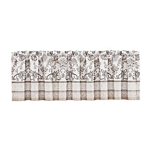 Add a cool, casual vibe to your room's decor with this lovely, straight valance. The beautiful window valance is adorned with a timeless floral print and gently filters light into your space making it the perfect finishing touch to your window decor.Made of polyester | Lined | 3" rod pocket | Machine washable | Imported