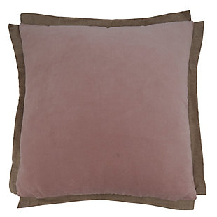 Featuring a solid color design that makes it easy to mix and match, as well as fit within any decor, the Velvet Flange Throw Pillow is a classic addition to any space. It goes beautifully in a living room decor, thrown on the sofa or your favorite armchair, as well as in a bedroom decor. It's made with 100% cotton, which delivers superior quality.Material: 100% cotton | Cotton cover with down filled insert (95% duck feather, 5% down filling) | Pillow has a solid back | Design is not reversible | Pillow has zipper closure | Color: Blush | Care: cool machine wash, do not bleach, hang dry | Imported