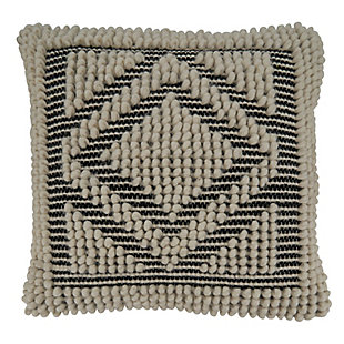 Saro Lifestyle Woven Diamond Pillow Cover, , large
