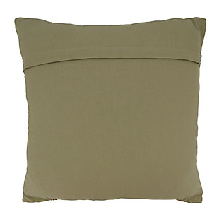 With a casual design and textured construction, this Striped Throw Pillow easily fits within any existing decor. It's highly versatile and can be used to update the look of any seating area in either the living room or the bedroom. Pair it with a solid color throw within the same palette.Material: 100% cotton | Cotton cover; no insert included  | Pillow has a solid back | Design is not reversible | Pillow has zipper closure | Multi-color | Care: spot clean | Imported