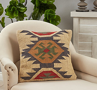 Saro Lifestyle Tribal Kilim Design Pillow Cover, , rollover