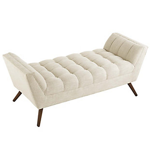 Embrace leisure time with the arty designed Response Collection. Exquisitely crafted with a tufted seat and back, gently sloping arms and adorable design, Response comes well-loved for all the right reasons. Dense foam padding ensures comfort, while the well-orchestrated style will energize your space. Tapered wood legs with non-marketing foot caps finish off this piece of distinction and estimable appeal.Polyester upholstery | Foam padding | Beech wood legs | Plastic foot glides | Assembly required