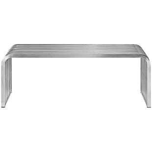 Expedite your decor with the Pipe Bench. Intended to convey the fluidity of progress, it's is comprised of fourteen continuous polished steel tubes with a side beam for support. Pipe is a decisively modern piece that works well in contemporary living rooms, bedrooms, lounge spaces and hallway areas.Brushed stainless steel tube | Non-marking foot glides | Assembly required