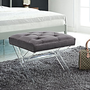Modway Swift Bench, Gray, rollover