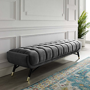 Modway Adept Bench, Gray, rollover
