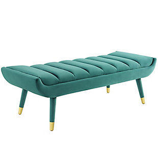 Modway Guess Accent Bench, Teal, large