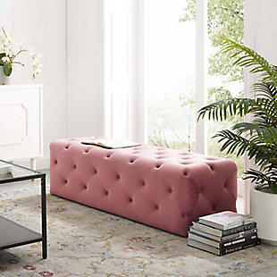 Modway Amour 60" Entryway Bench, Dusty Rose, rollover