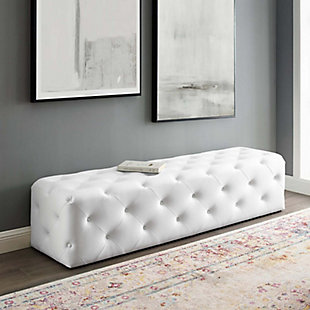 Modway Amour 72" Entryway Faux Leather Bench, , rollover
