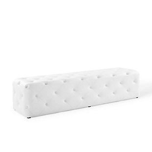 Modway Amour 72" Entryway Faux Leather Bench, , large