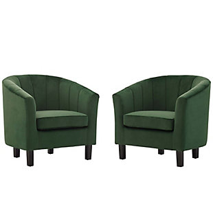 Modway Prospect Armchair (Set of 2), Emerald, large