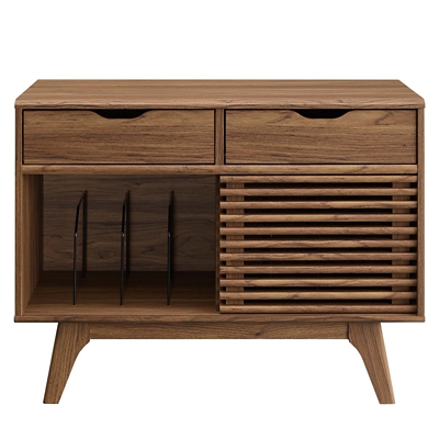 Modway Render 2-Drawer Vinyl Record Display Stand, , large