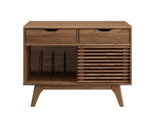 Modway Render 2-Drawer Vinyl Record Display Stand