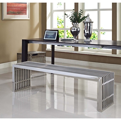 Modway Gridiron Bench (Set of 2), , rollover