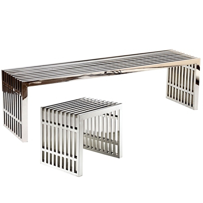 Modway Gridiron Bench (Set of 2), , large