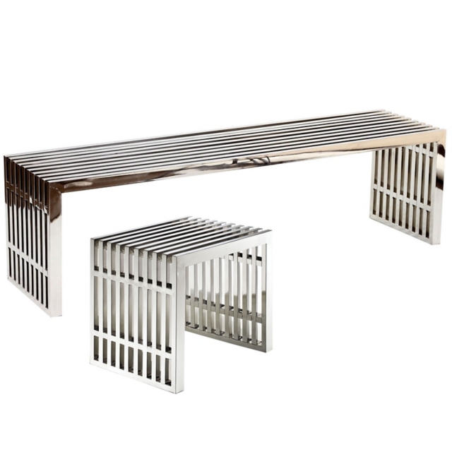 Modway Gridiron Bench (Set of 2)