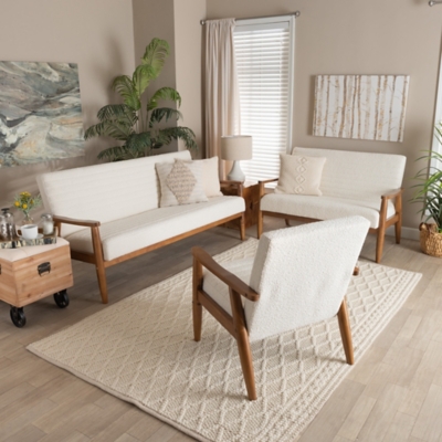 Baxton Studio Stratton 3 Piece Living Room Set, , rollover