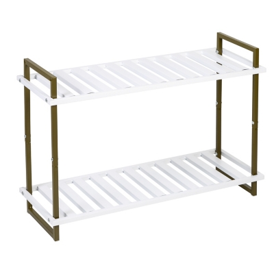 Honey-Can-Do 2-Tier Tubular Metal Shoe Rack, , large