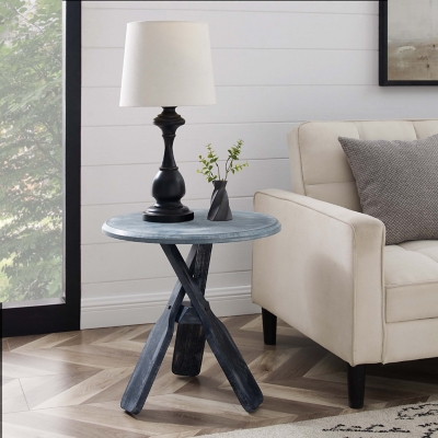 Linon Rudy Oar Side Table, , rollover