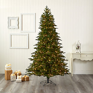 Nearly Natural 7.5' Cambridge Fir Artificial Christmas Tree with 800 Clear Warm (Multifunction) LED Lights with Instant Connect Technology and 1644 Bendable Branches, , rollover