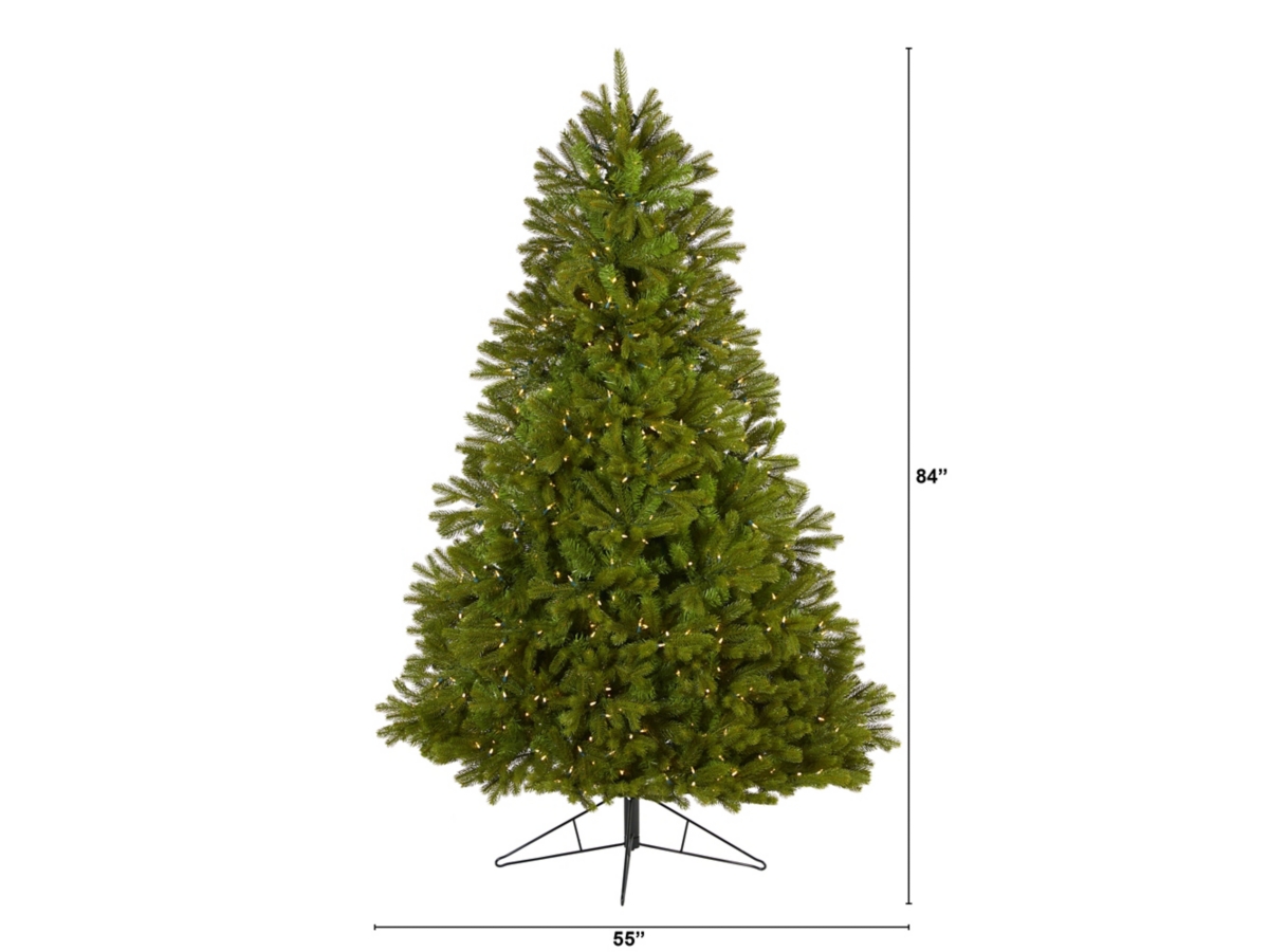 ✳︎new arrival✳︎christmastreeクリスマスツリー⑦ Nearly Natural 7' Cambridge Spruce Flat Back Artificial Christmas