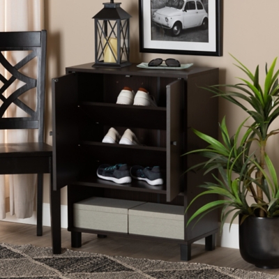 Brielle White Entryway Shoe Storage