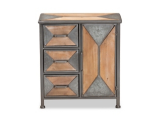 Baxton Studio Laurel Wood 3-Drawer Storage Cabinet
