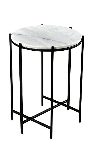 Crestview Collection Bengal Manor Iron and Marble Accent Table, , rollover