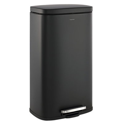 happimess Curtis 8 Gallon Step-Open Trash Can, Black, large