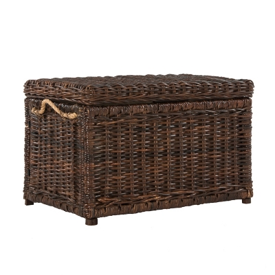 "happimess Jacob 30" Wicker Storage Trunk", Brown