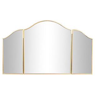 Bayberry Lane Gold Traditional Metal Wall Mirror, 31" x 53", , large