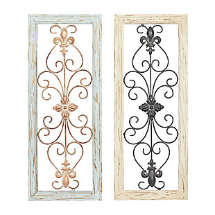 Bayberry Lane Set of 2 Multi Colored Wood Rustic Wall Decor, 12" x 30", , large