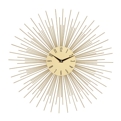 Bayberry Lane Gold Metal Contemporary Wall Clock, 19" x 19" x 1", , large