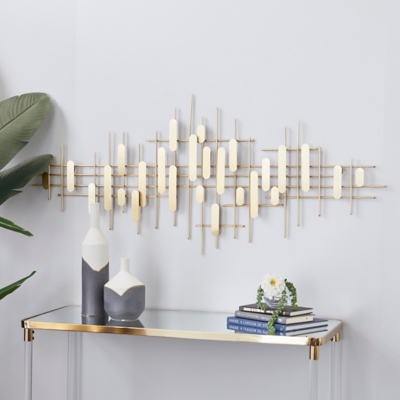 CosmoLiving by Cosmopolitan Gold Wall Decor