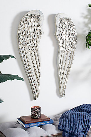 Bayberry Lane Bird Carved Wings Wall Decor Set of 2, , rollover