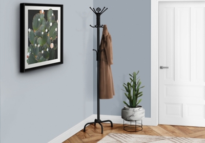 Monarch Specialties Coat Rack, Hall Tree, Free Standing, 12 Hooks