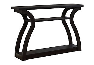 Monach Specialties Curved Console Table, Espresso, large