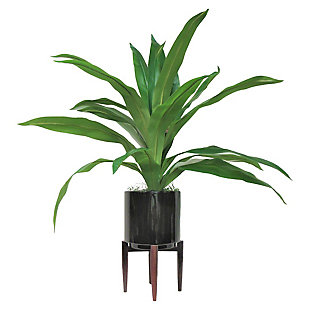 LCG Florals 40 Inch Artificial Dracaena in Black Ceramic Stand, , large