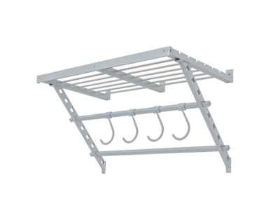 Garage Essentials 32 Inch Wide Bike and Shelf Storage System, Gray