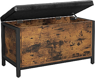 VASAGLE Storage Bench for Entryway, Ottoman and Trunk with Padded Seat, Bed Stool, Hallway, Living Room, Bedroom, , large