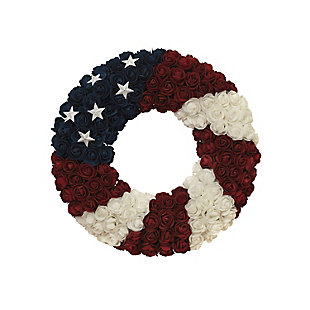GIL 17-in D Americana Flower Wreath, , large