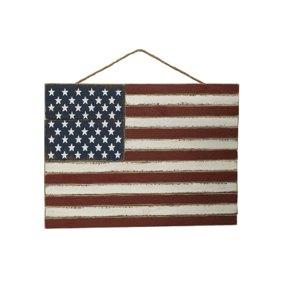 Stupell Industries White Barn with American Flag Wall Art Set