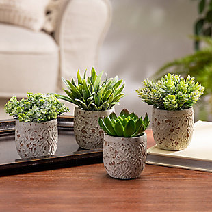 GIL S/4 Assorted 5-in H Artificial Succulents, , rollover