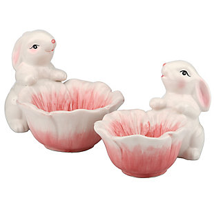 National Tree Company Rabbit and Flower Bowl- Set of 2, , large