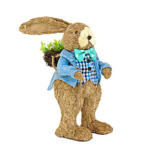 National Tree Company 10" Bunny in Blue Coat, , large