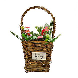 National Tree Company 15" Easter Floral Wall Basket, , large