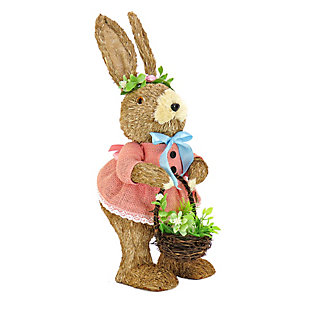 National Tree Company 10" Female Bunny in Pink Dress, , large