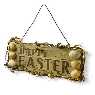 National Tree Company 21" Door Hanger- Happy Easter, , large